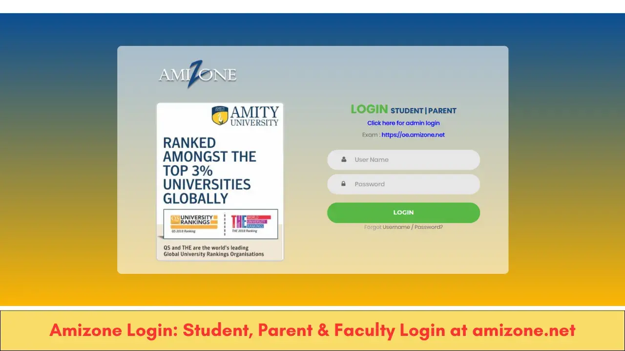Amizone Login 2024: Student, Parent & Faculty Login at amizone.net