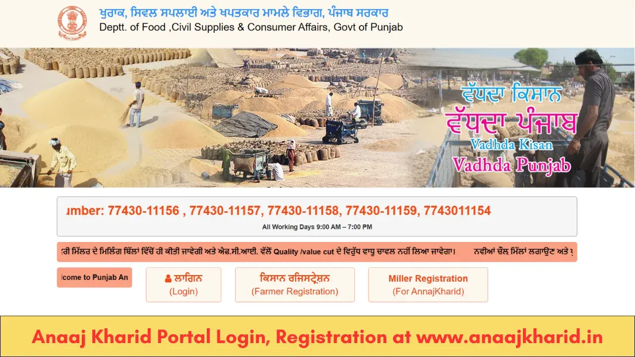 Anaaj Kharid Portal: Farmer & Miller Registration, Login, Online RO, Moong MSP