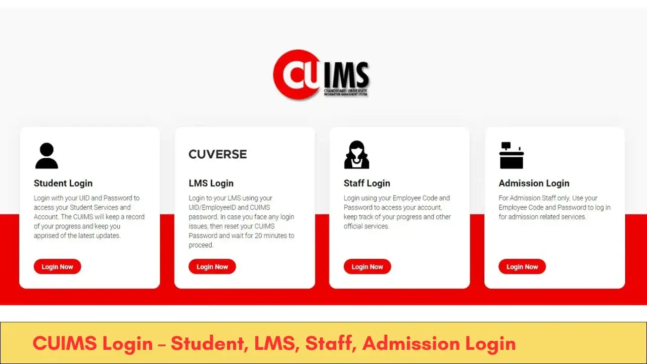 CUIMS Login 2024 – Student, LMS, Staff, Admission Login