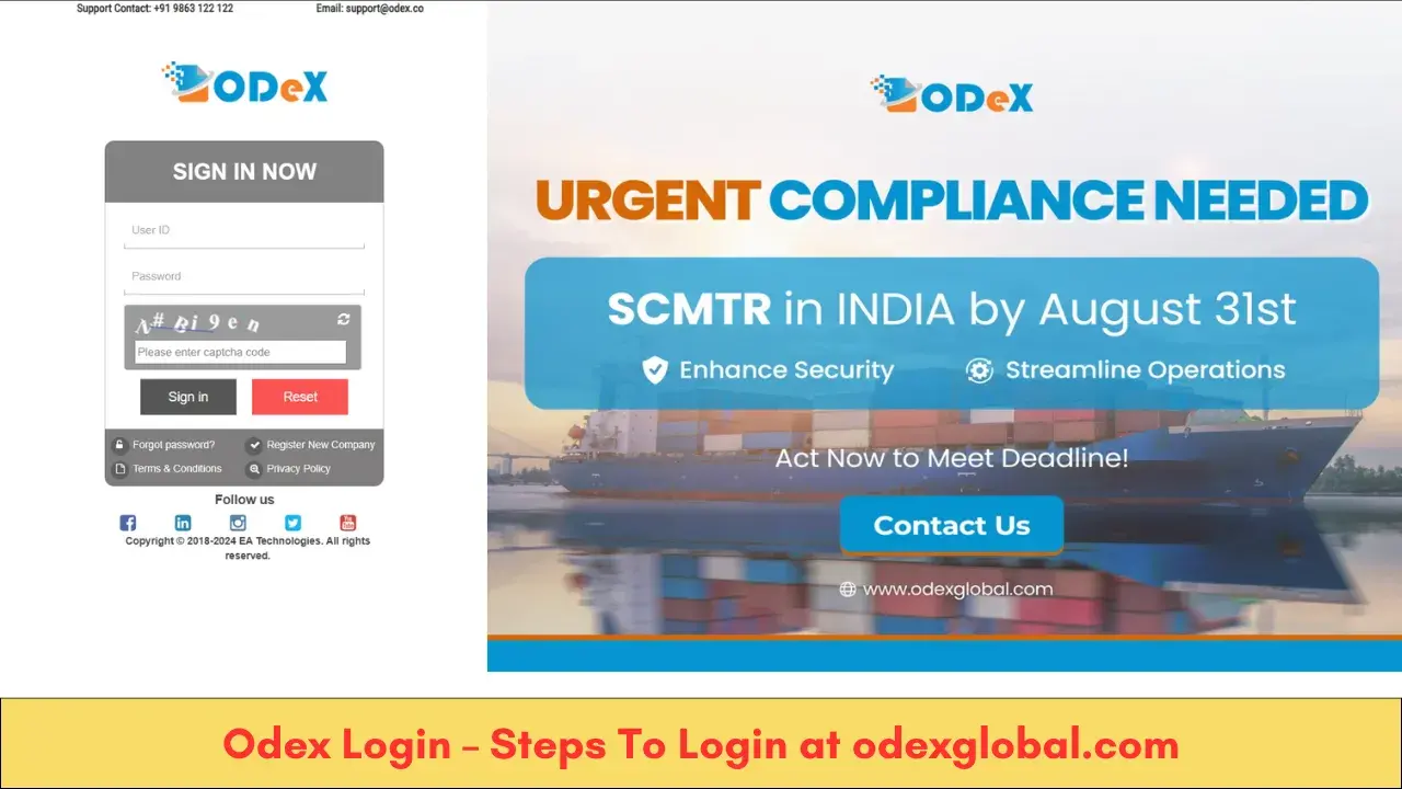 Odex Login – Steps To Login at odexglobal.com