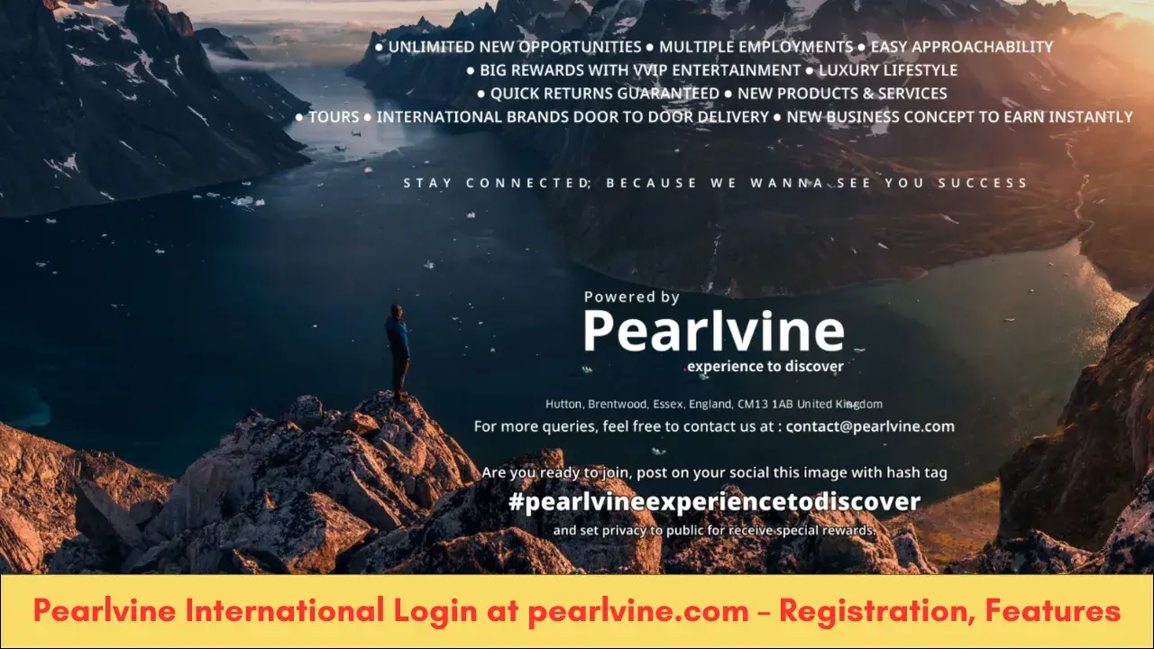 Pearlvine International Login at pearlvine.com – Registration, Features