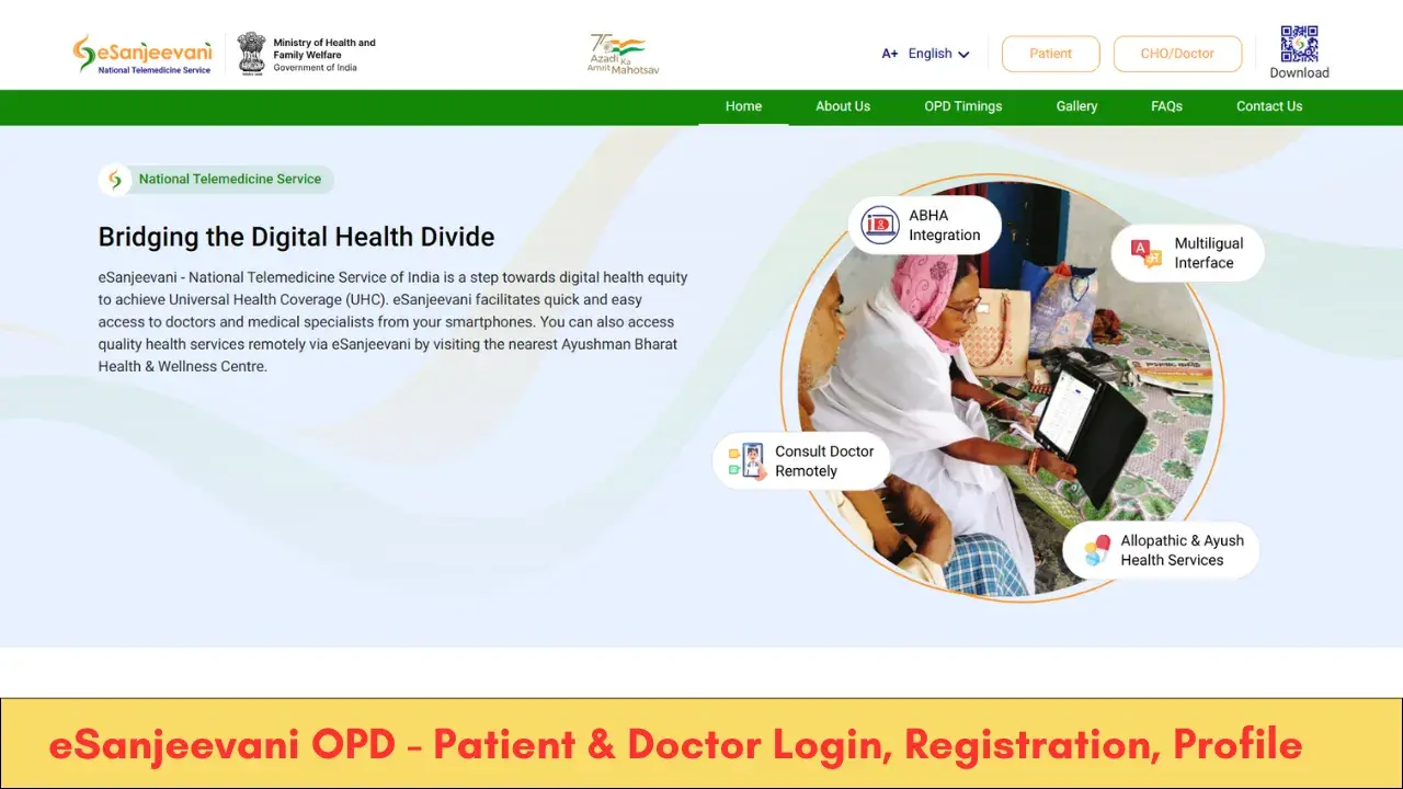 eSanjeevani OPD - Patient & Doctor Login, Registration, Profile