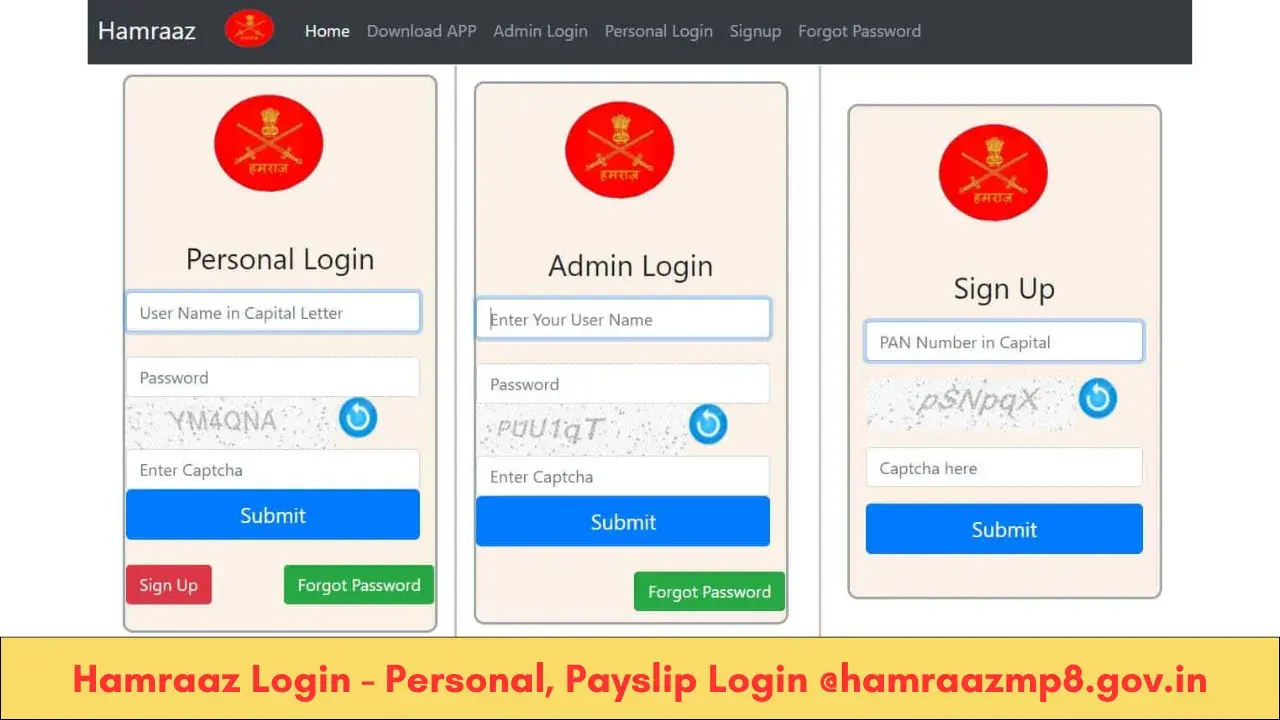 Hamraaz Login - Personal, Payslip Login, Hamraaz App hamraazmp8.gov.in